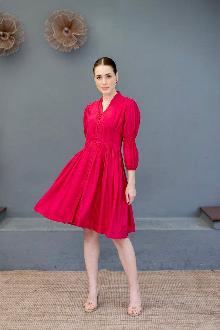Valentina Short Button Down Dress - Ozel
