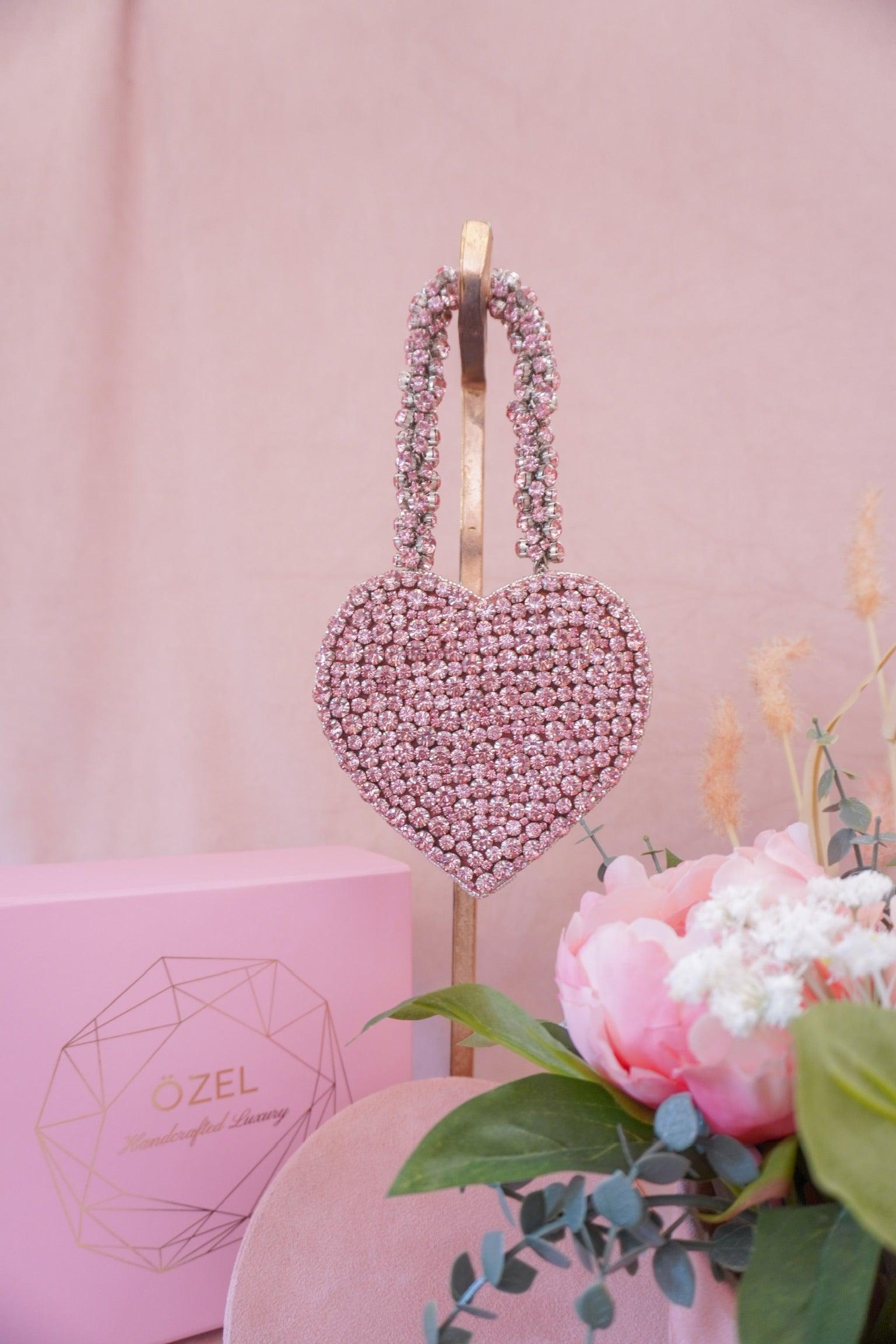 Rhinestone Mini Heart Bag - Ozel