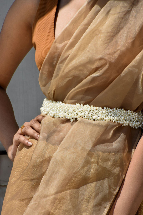 Pearls Overload Hand Embroidered Belt