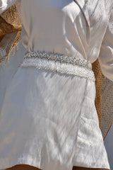 Silver Tassels embroidered Belt
