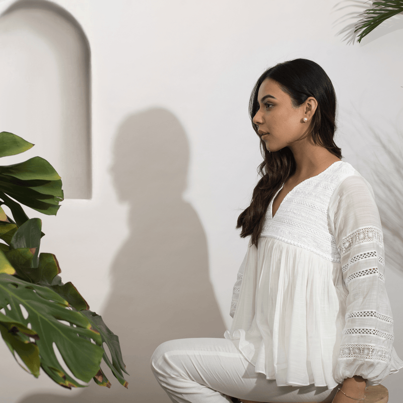 BeBe White Lace Tunic