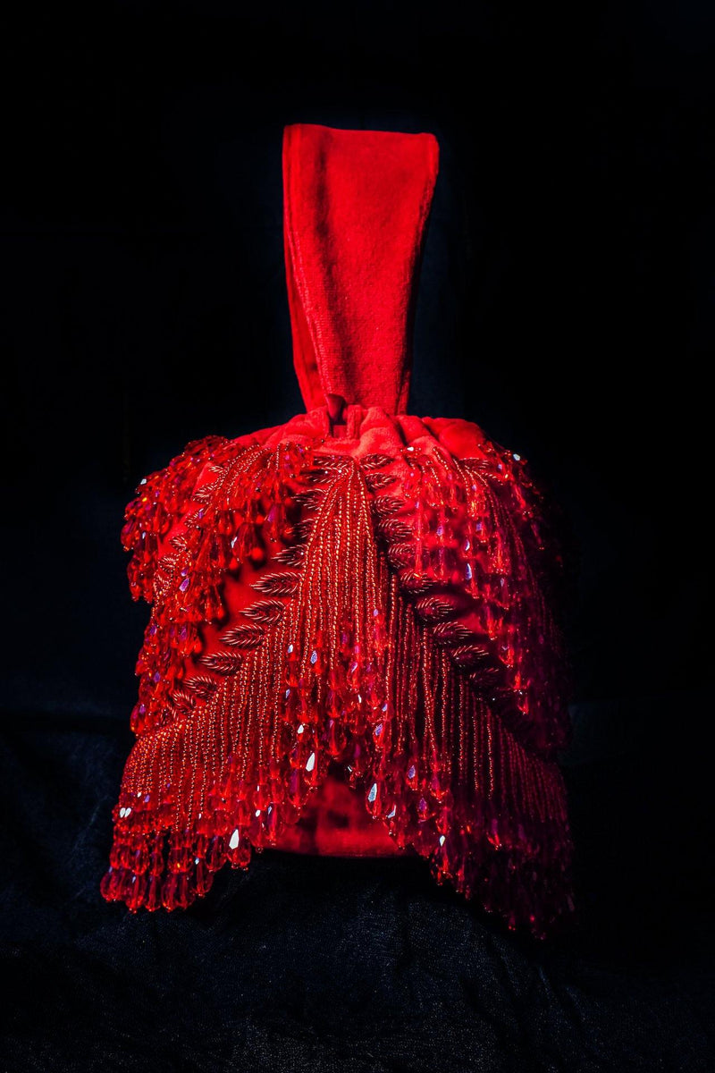 Andromeda Red Tassels Bucket Bag - Ozel Bir Sey