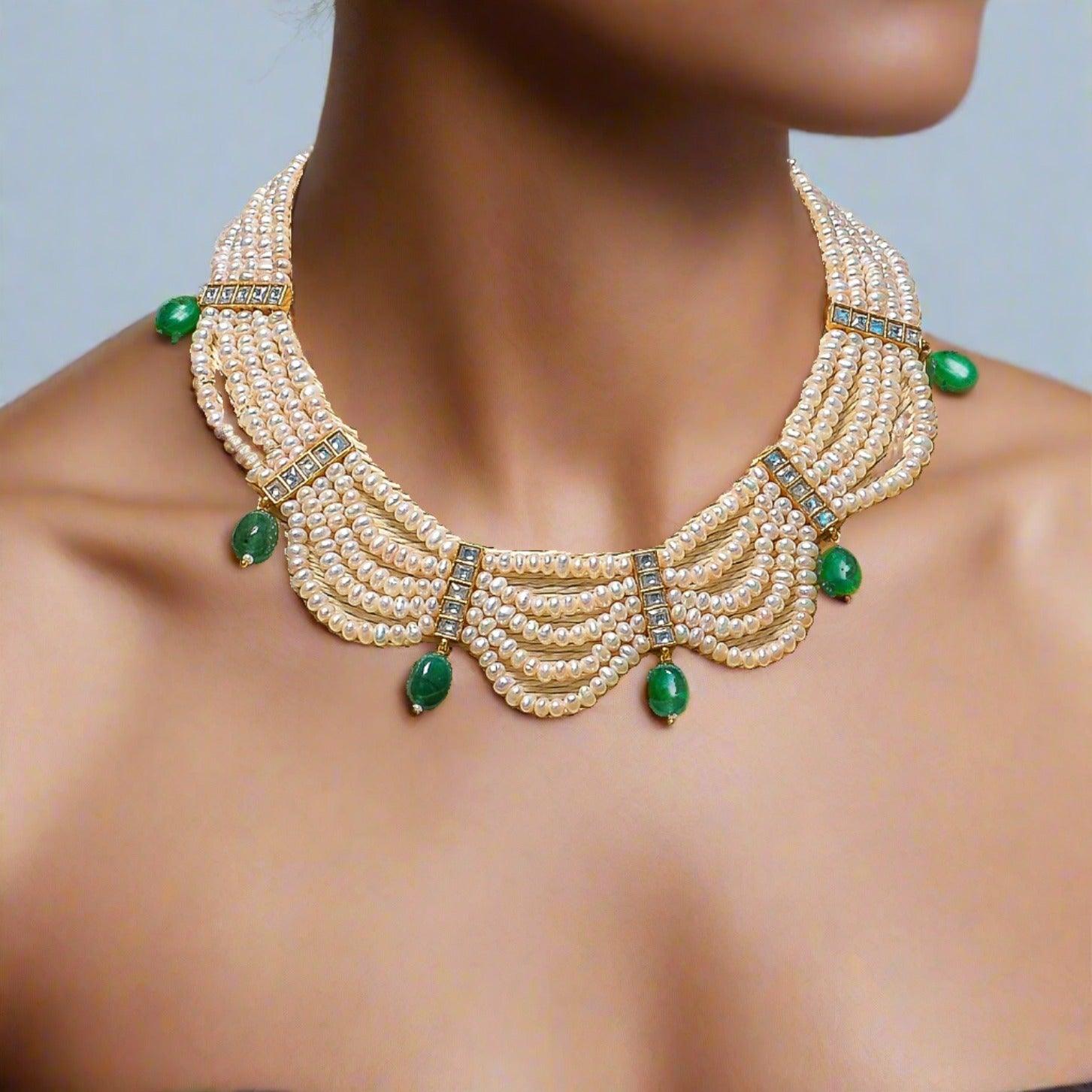 Kundan and Pearl Choker