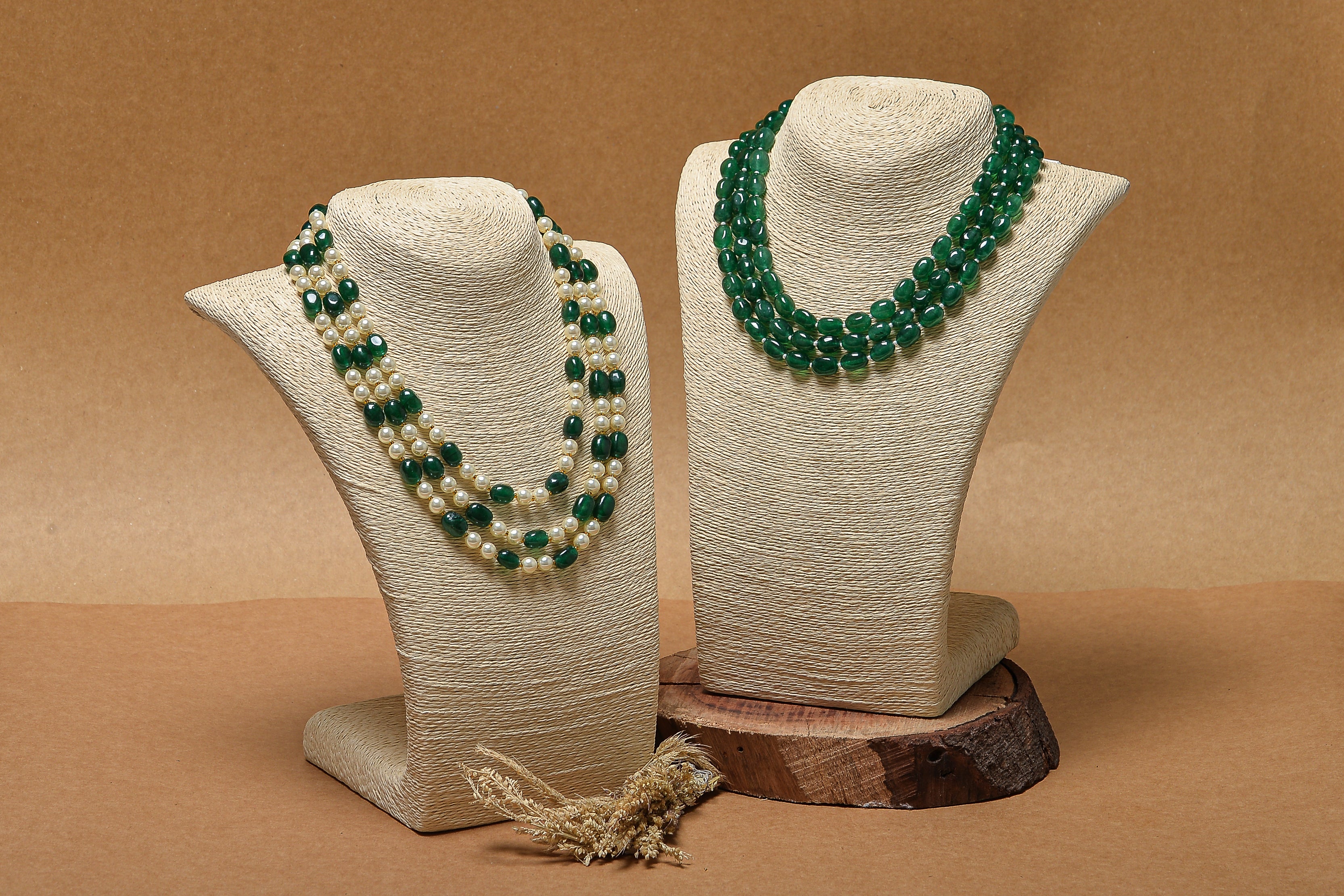 Stone and Pearl Necklace