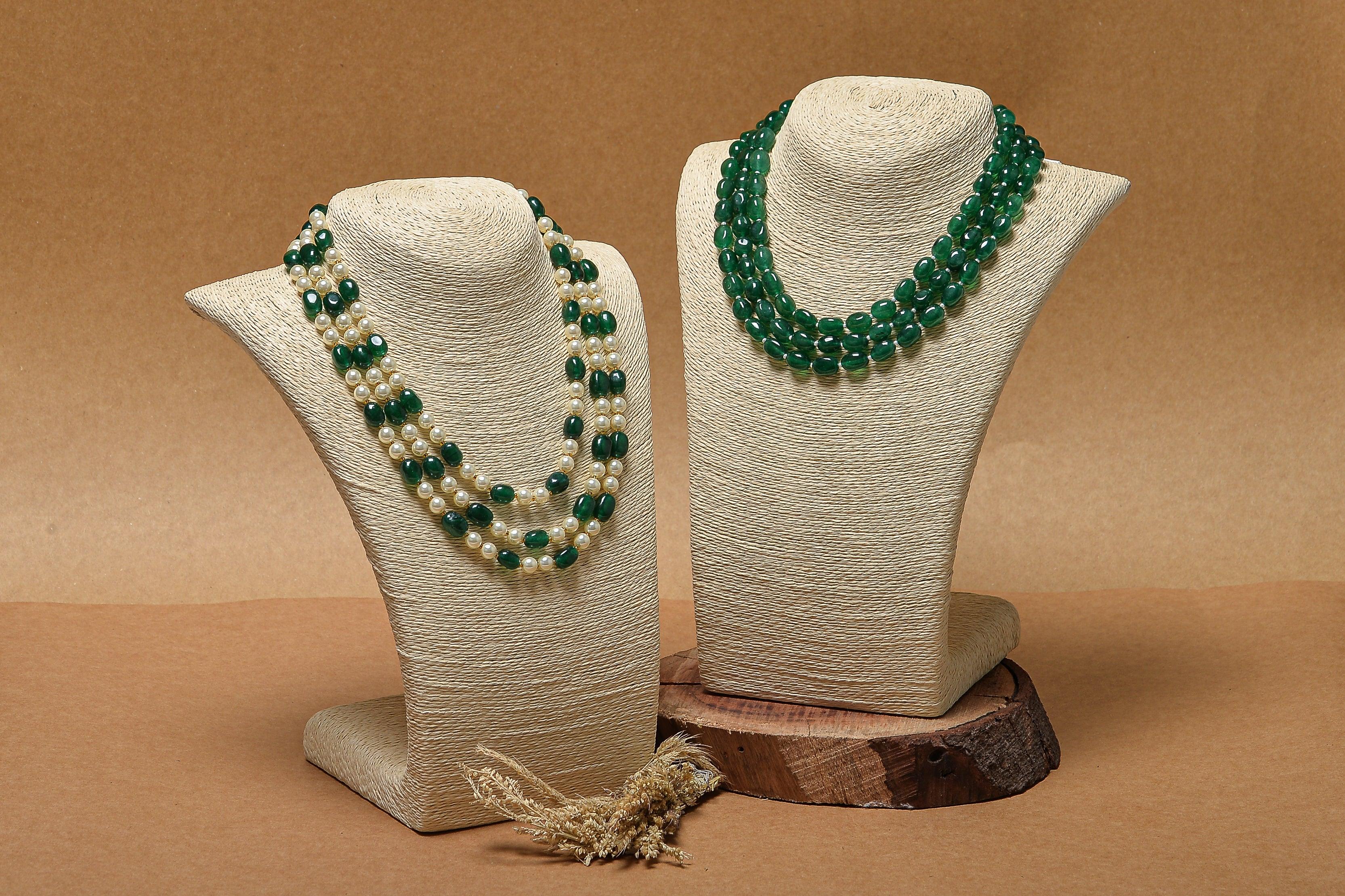 Stone and Pearl Necklace - Ozel