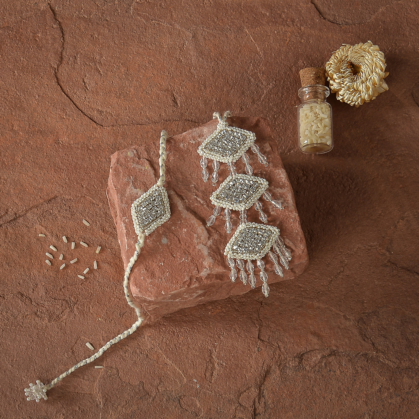 Shrey Rhinestone Barfi Rakhi Lumba - Ozel
