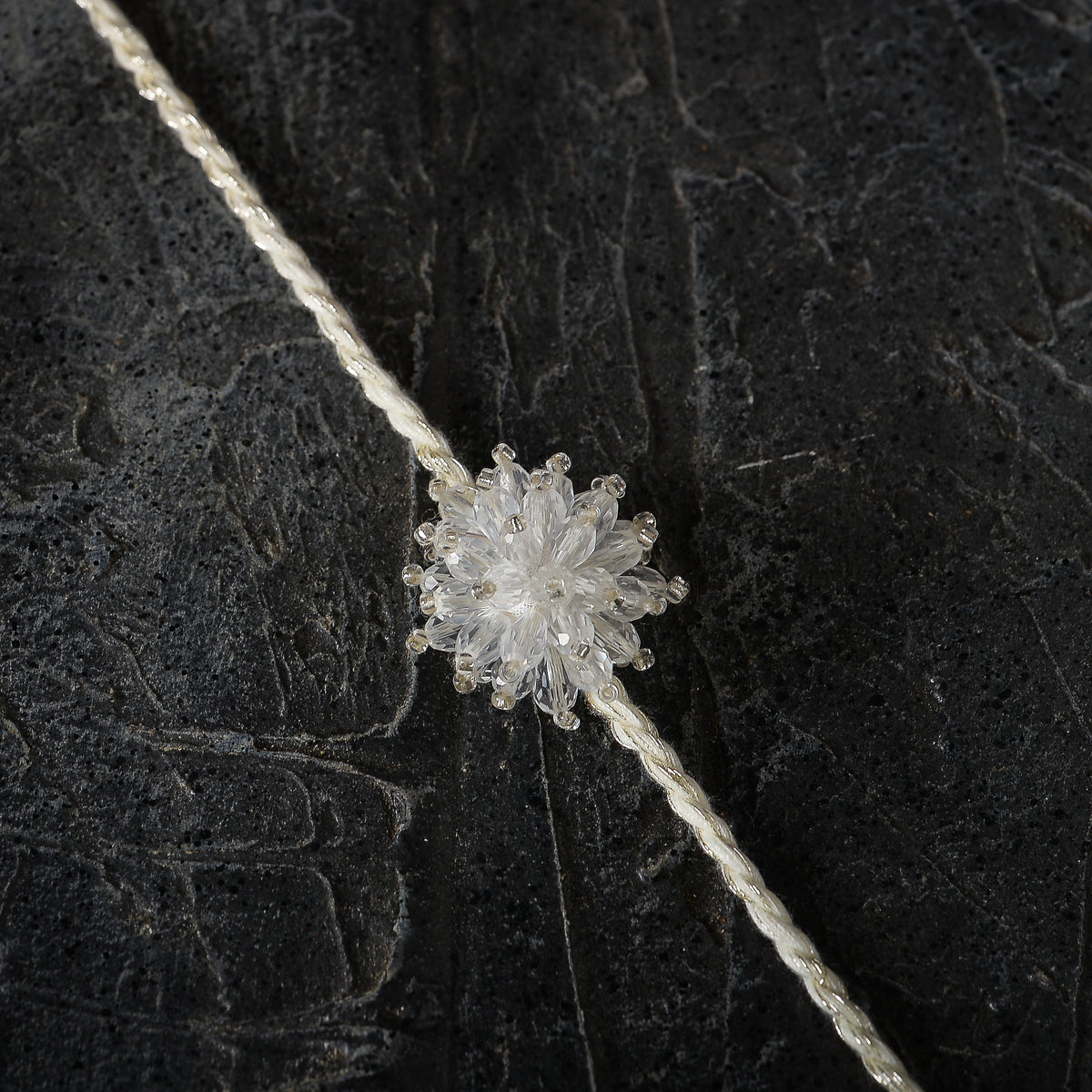 Ishan Silver Crystal Rakhi Lumba