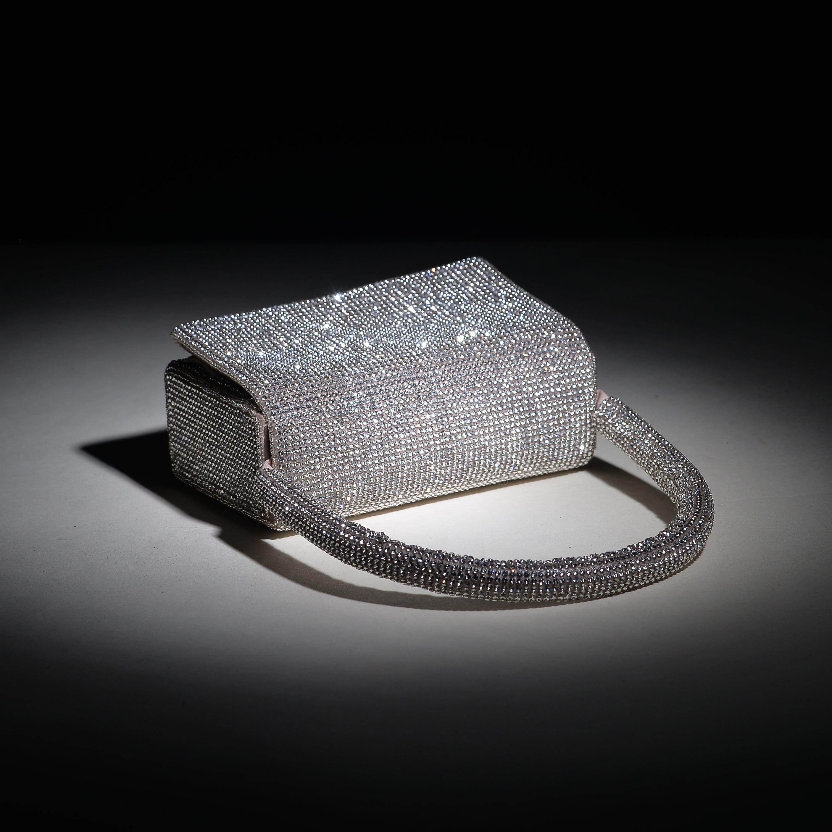 Dazzle : Silver Flap Bag