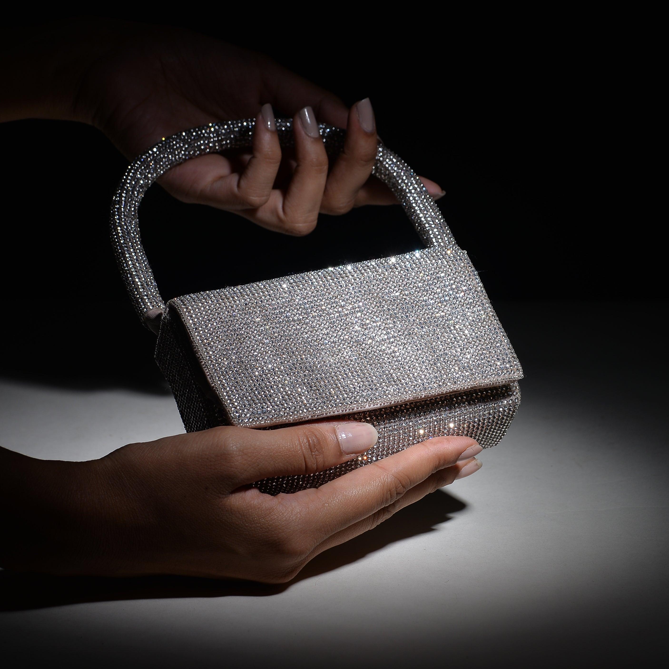 Dazzle : Silver Flap Bag