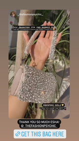 Rhinestones mini flap bag with handle