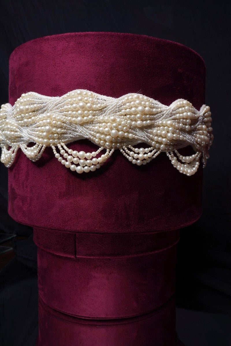 Oyster Hand Embroidered Belt