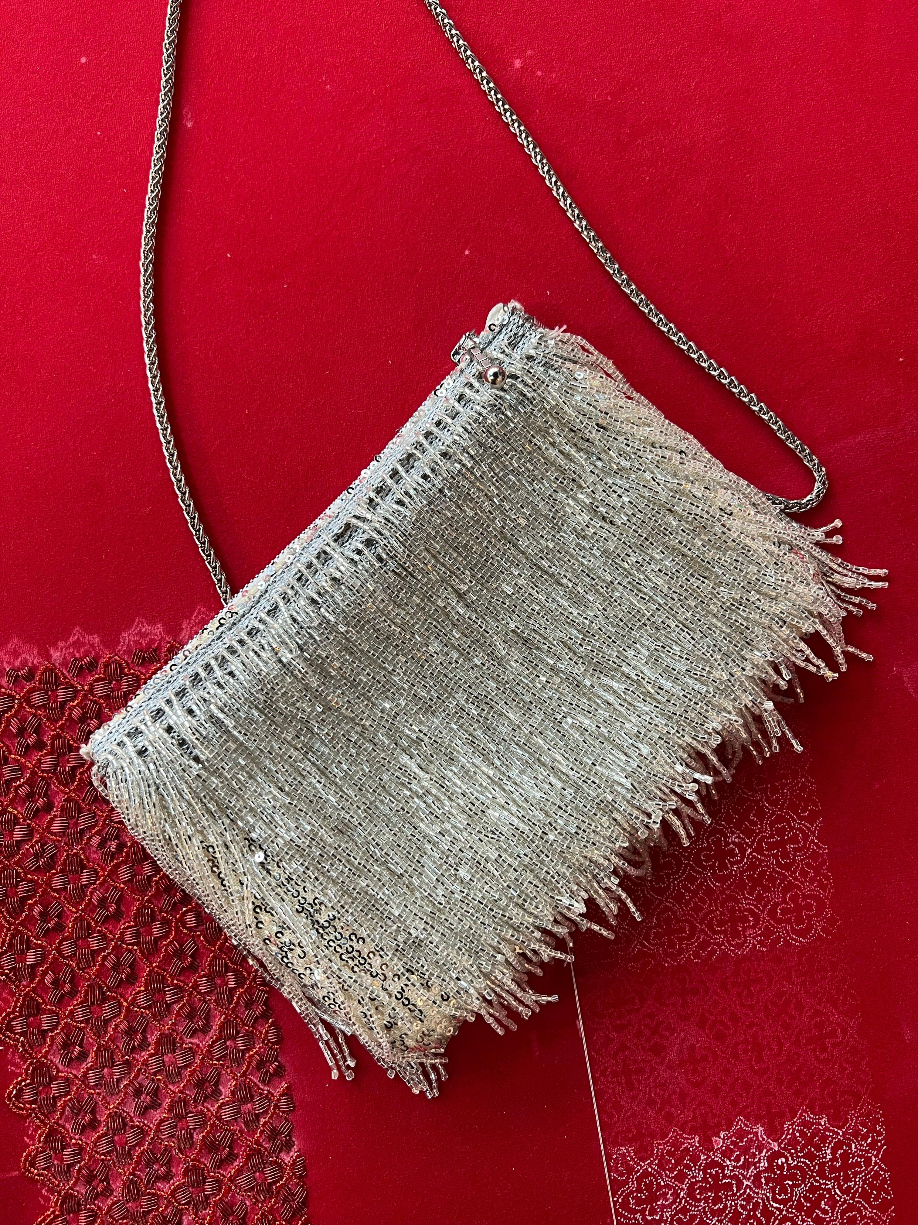 Cleopatra Sling Silver Bag