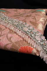 Pastel pink Hand Embroidered Belt