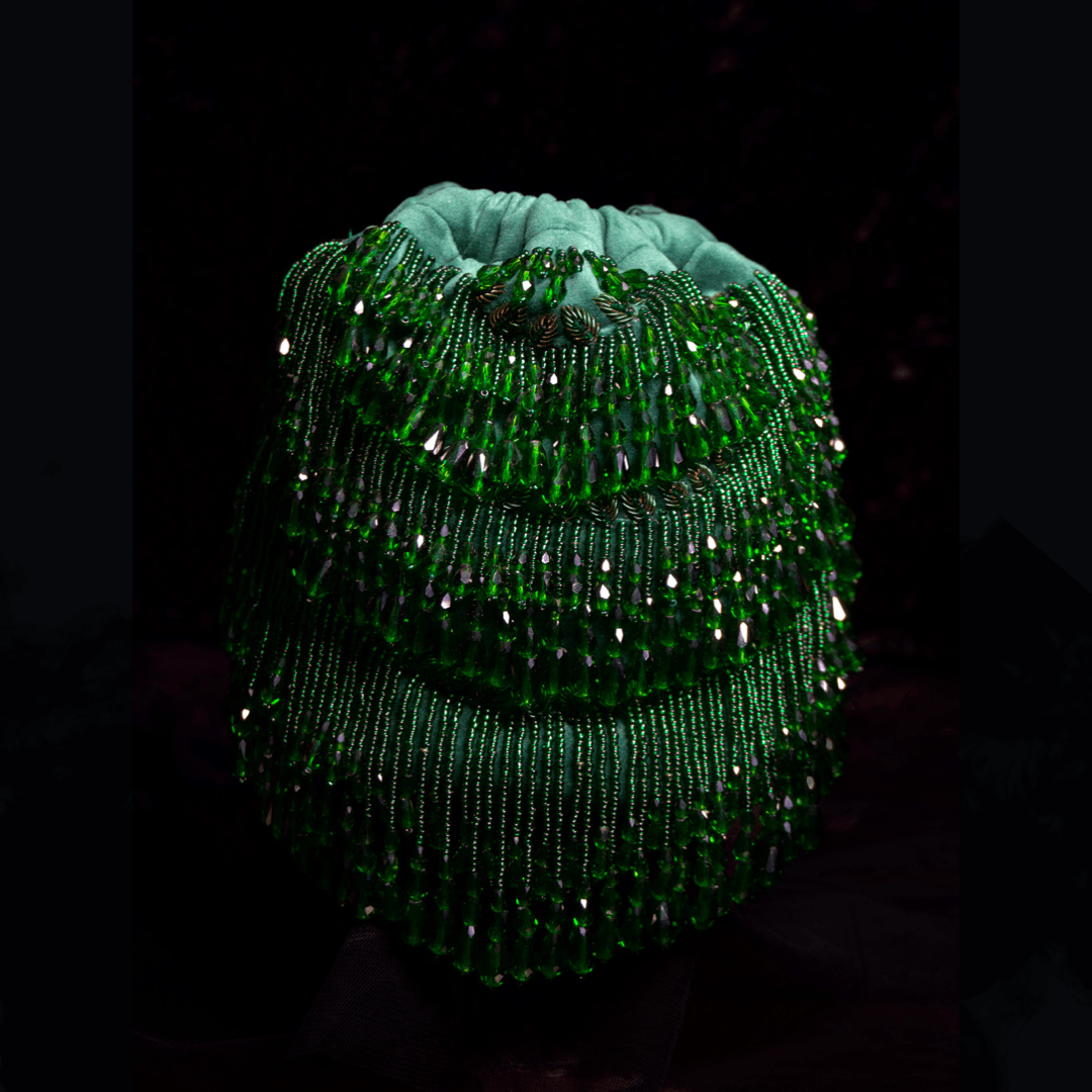 Andromeda Green Tassels Bucket Bag - Ozel