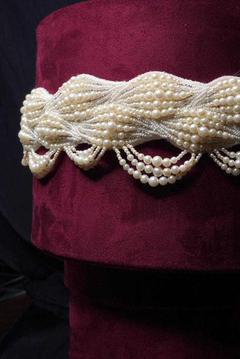 Oyster Hand Embroidered Belt