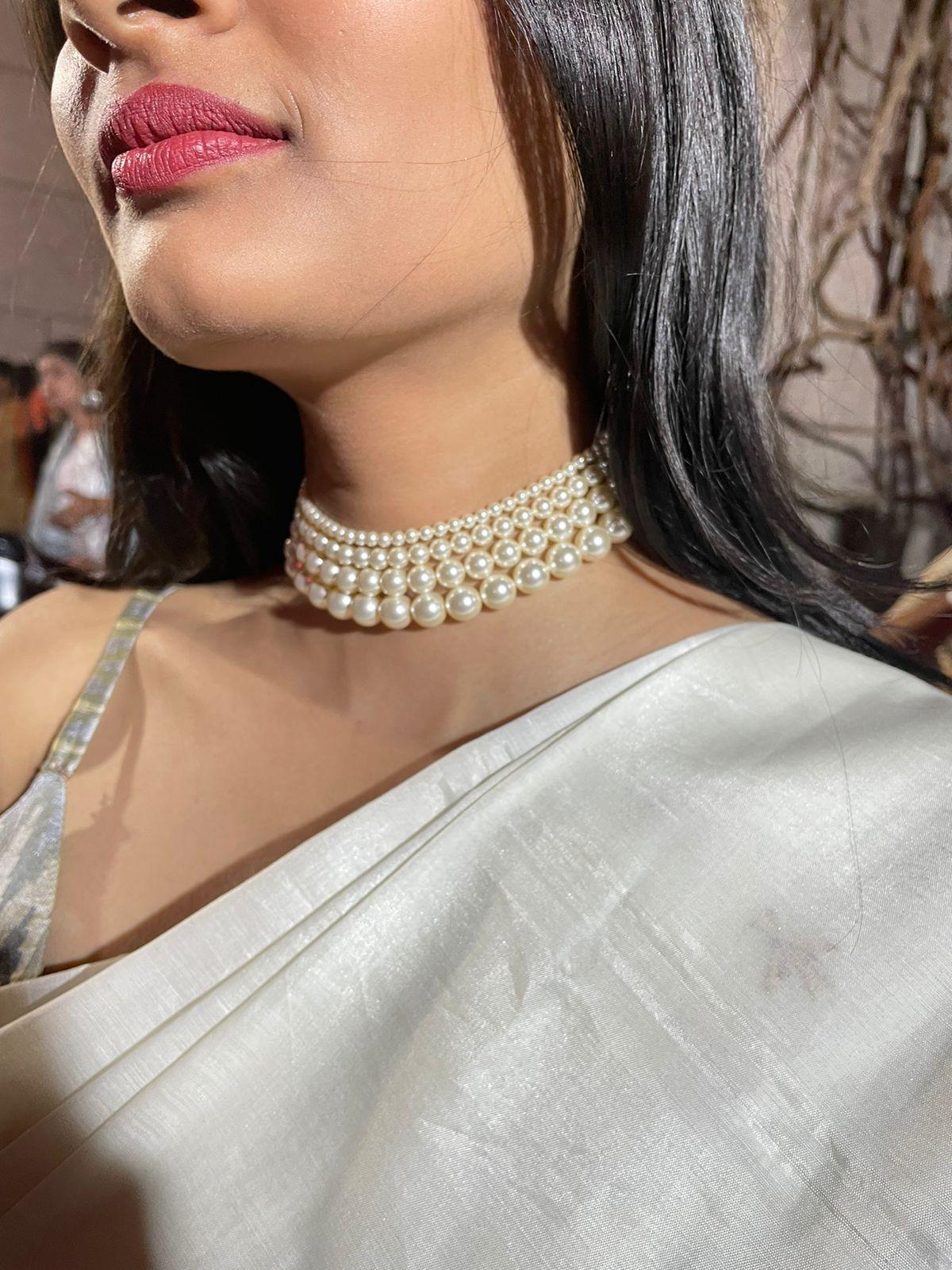 Swarovski Pearl Choker - White