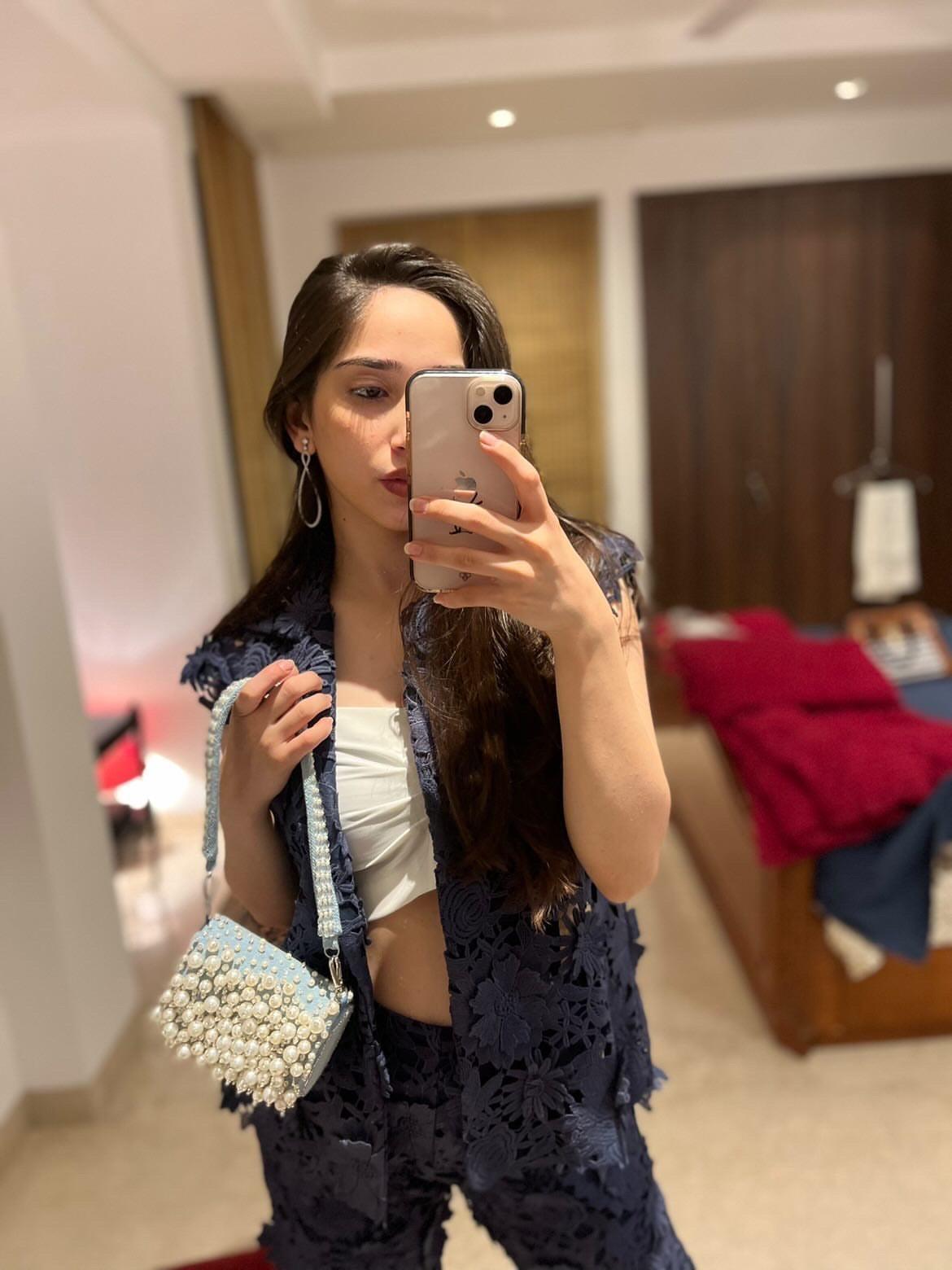 Bijoux Mini Flap Bag in Denim - Ozel