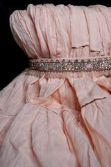 Pastel pink Hand Embroidered Belt