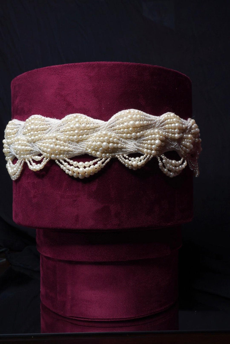Oyster Hand Embroidered Belt